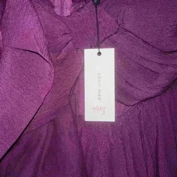 NWT!! Beautiful Leon Max Dress, Purple, Women’s Size Medium - Picture 6 of 11